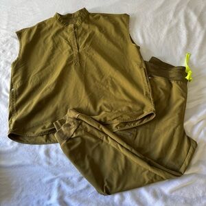 Olive Green Sleeveless Women's Top